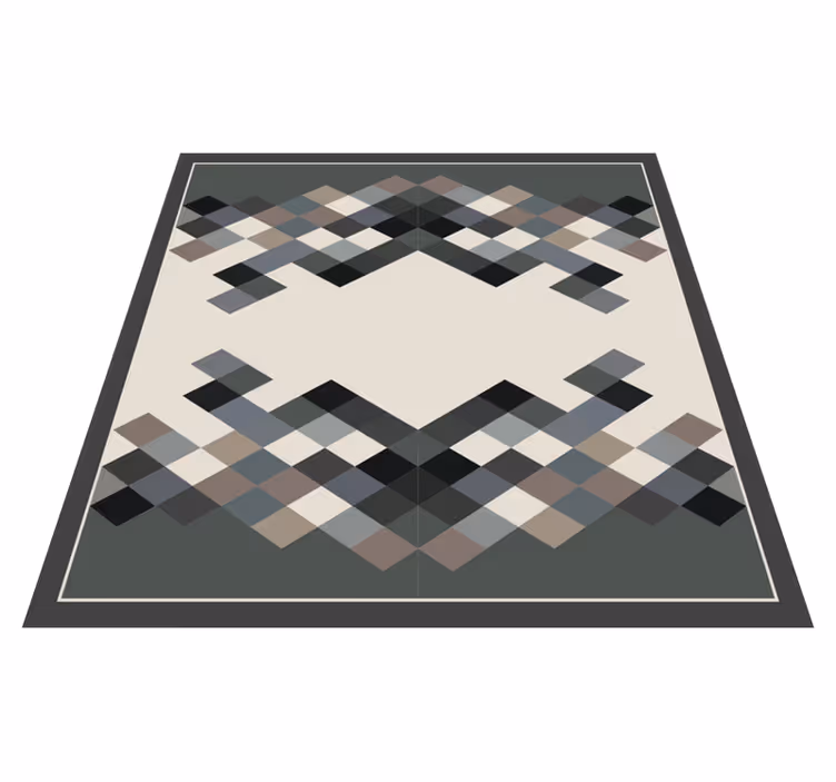Tapis vinyle géométrique motif carré moderne - TenStickers