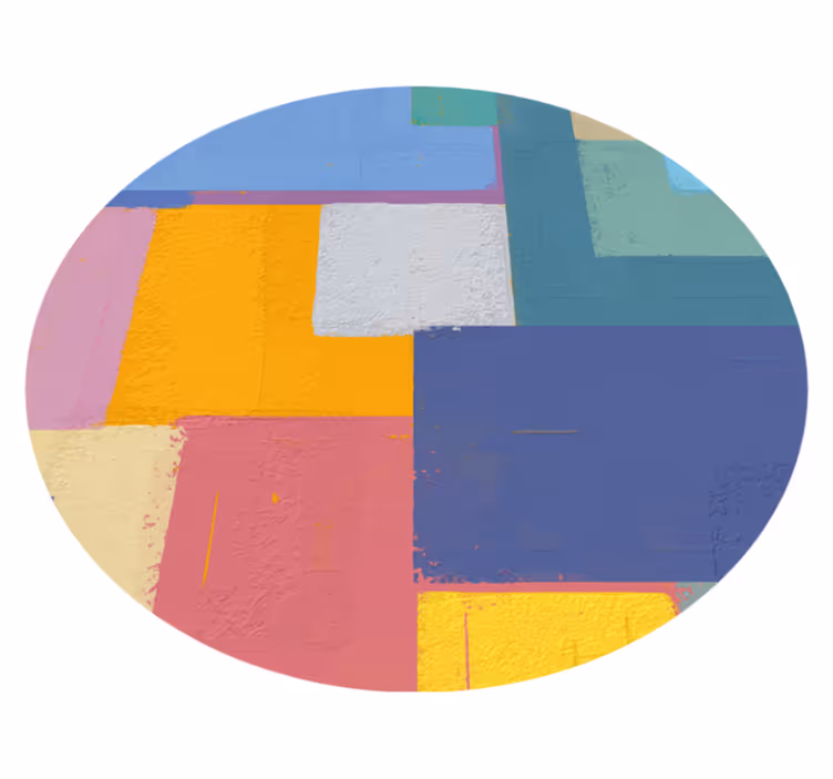 Tapis vinyle géométrique figures géométriques vives - TenStickers