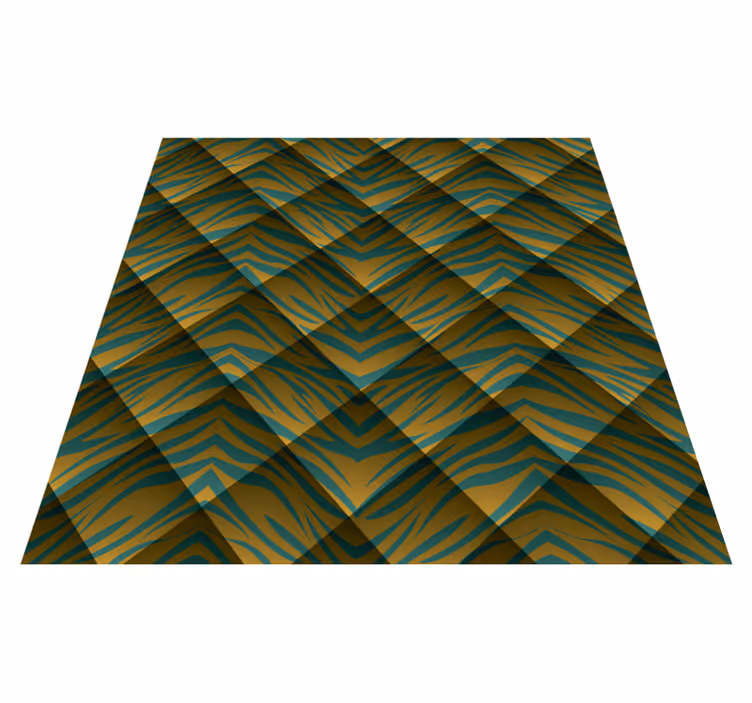 Tapis vinyle animal motif zèbre fusion - TenStickers