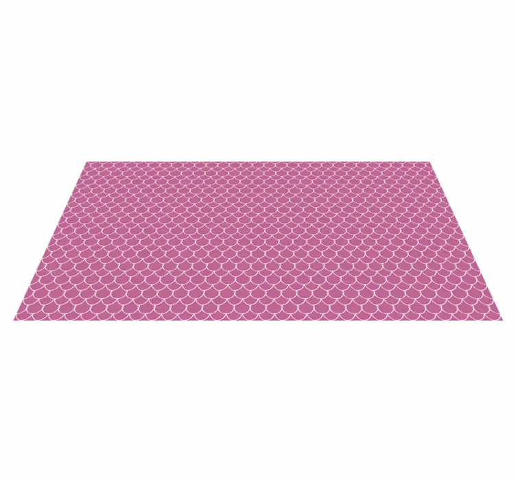 Tapis vinyle animal motifs roses en coquillage - TenStickers