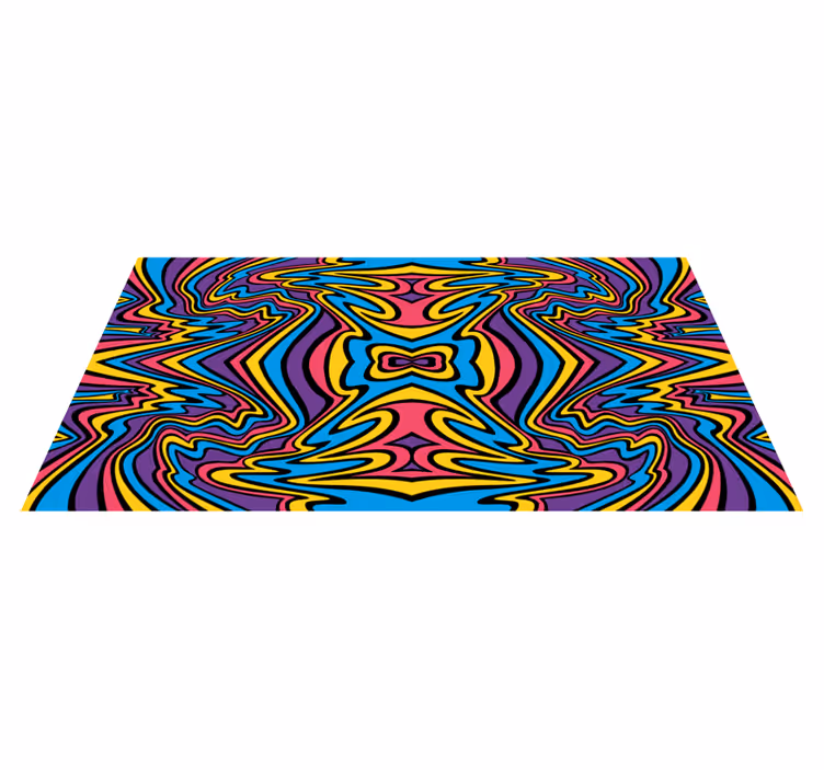 Tapis vinyle texture motif tourbillon psychédélique - TenStickers
