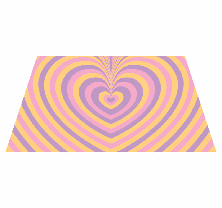 Tapis vinyle ado design de coeur rétro - TenStickers