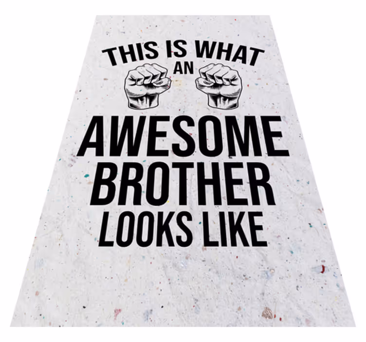 Tapis vinyle citation un frère génial - TenStickers
