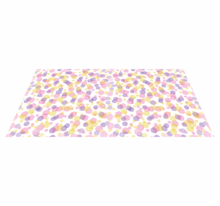Tapis vinyle salle de bain motif de bulles roses - TenStickers