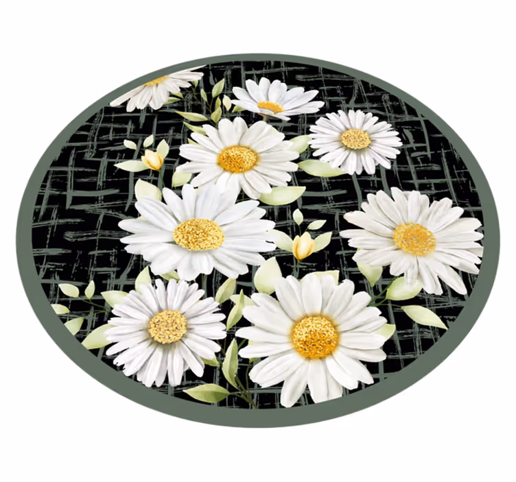 Tapis vinyle fleurs et plantes arrangement de marguerites - TenStickers