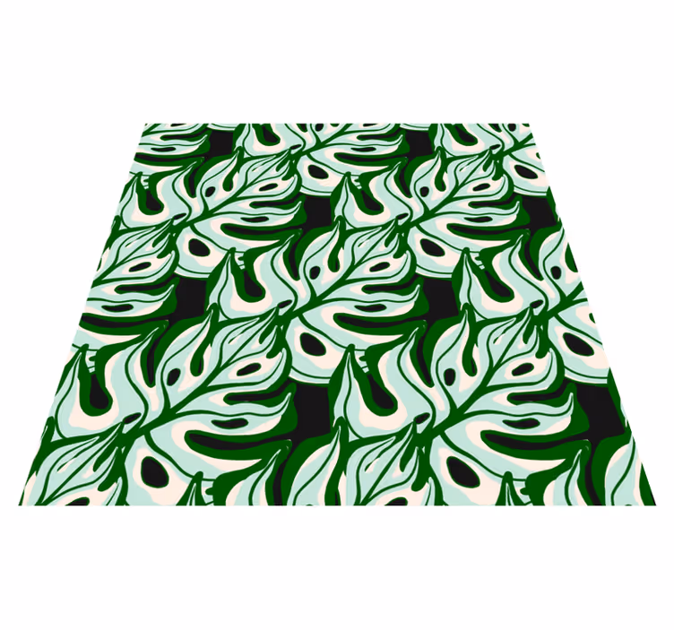 Tapis vinyle nature imprimé feuillage tropical - TenStickers