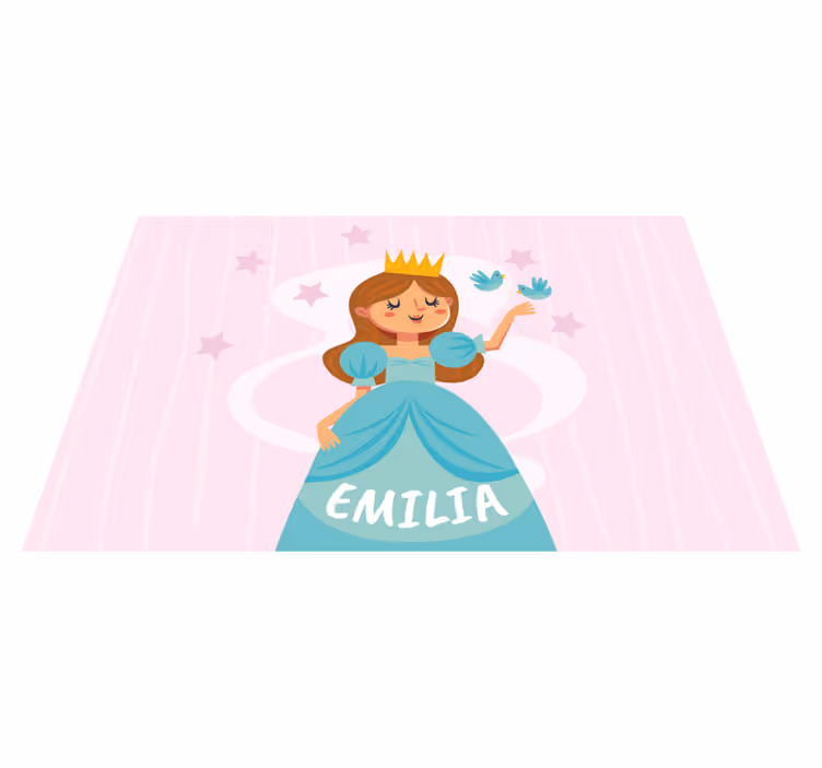 Tapis vinyle personnalisé design personnage princesse - TenStickers