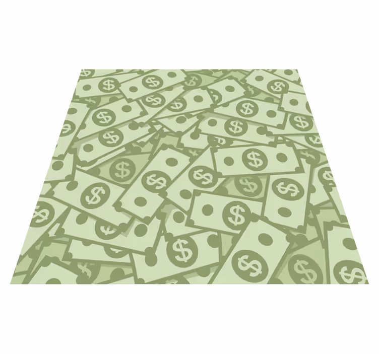 Tapis vinyle vintage modèle monétaire - TenStickers