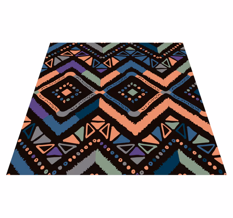 Tapis vinyle nordique sections de couleurs géométriques - TenStickers