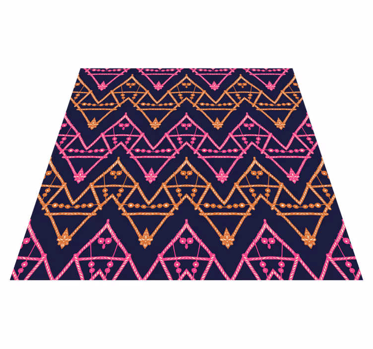 Tapis vinyle éthnique motif tribal coloré - TenStickers