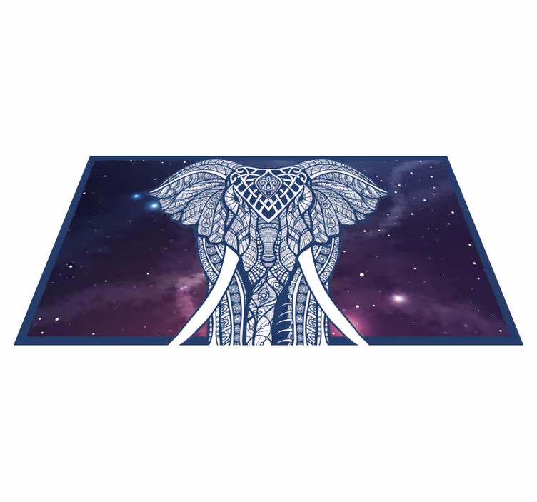 Tapis vinyle personnalisé Élégant art Éléphant - TenStickers