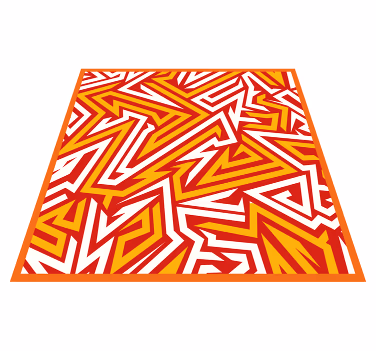 Tapis vinyle ado motif en zigzag dynamique - TenStickers