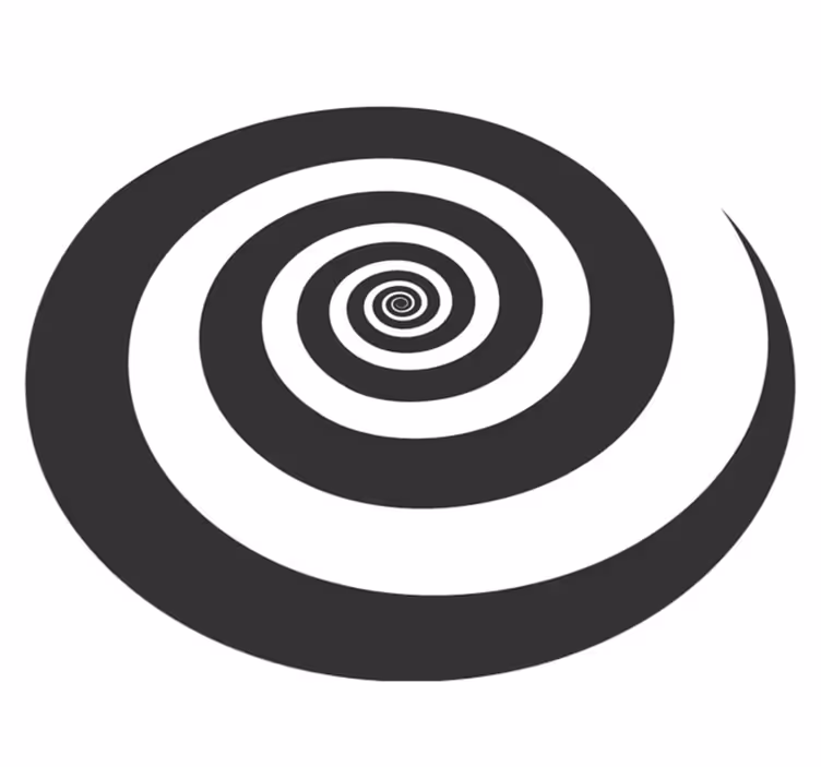 Tapis vinyle géométrique motif en spirale - TenStickers