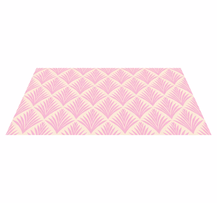 Tapis vinyle fleurs et plantes motif rose élégant - TenStickers