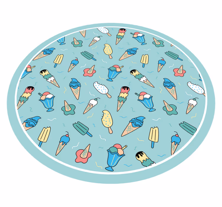Tapis vinyle autres tapis joie des friandises glacées - TenStickers