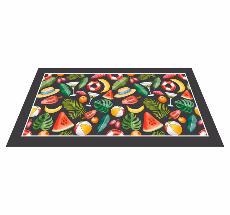 Tapis vinyle événements ambiance estivale tropicale - TenStickers