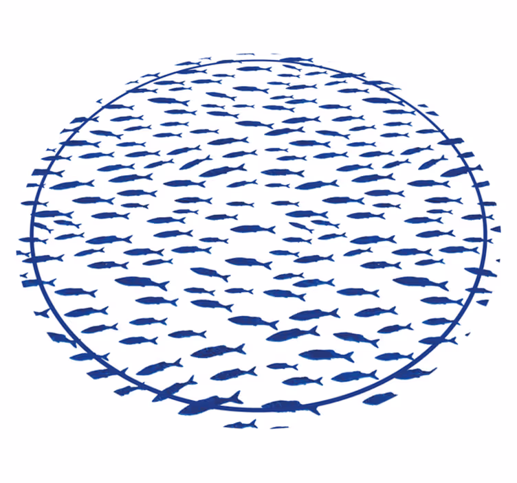Tapis vinyle animal banc de poissons - TenStickers