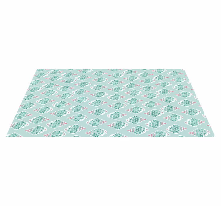 Tapis vinyle salle de bain concept de coquillage vert - TenStickers