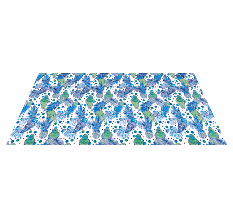Tapis vinyle cuisine motif d'oiseau tropical - TenStickers