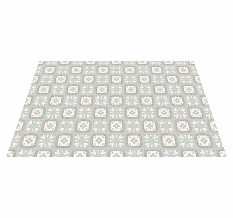 Tapis mosaique vinyle disposition des tuiles - TenStickers