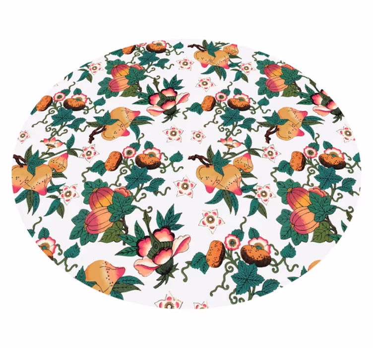 Tapis vinyle fleurs et plantes conception florale botanique - TenStickers