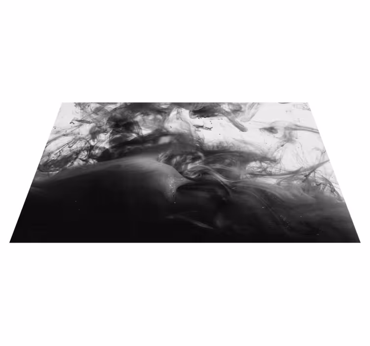 Tapis vinyle marbre tourbillons abstraits monochromes - TenStickers