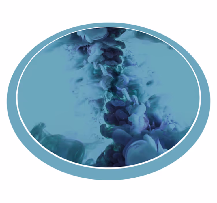 Tapis vinyle salle de bain vagues fluides bleu sarcelle - TenStickers