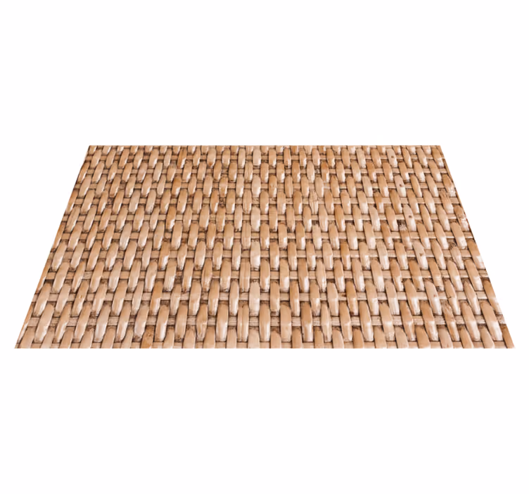 Tapis vinyle salle de bain motif de tissage naturel - TenStickers