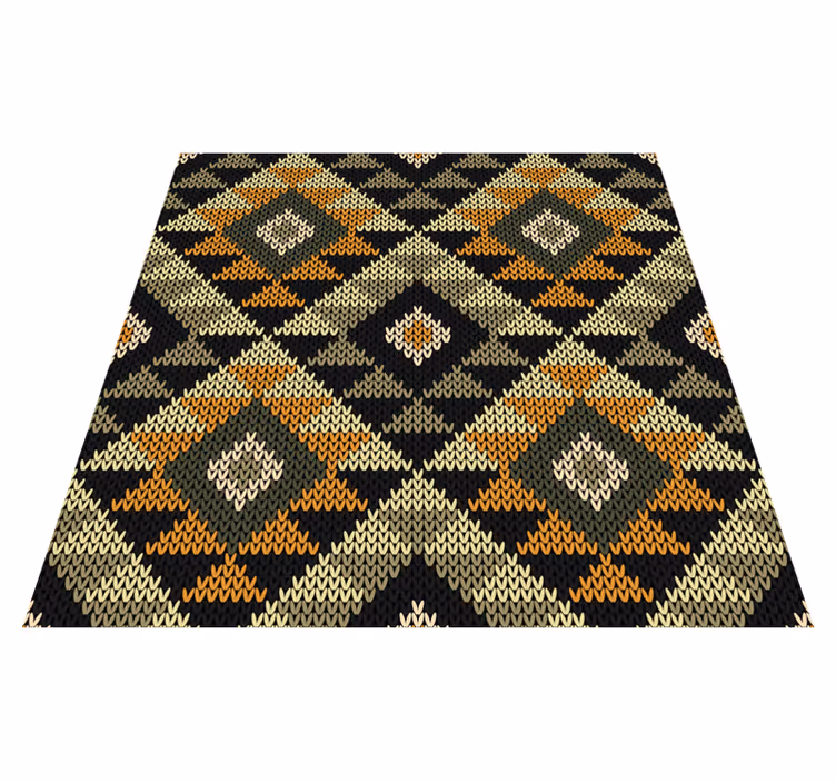 Tapis vinyle éthnique textiles à motifs de losanges - TenStickers