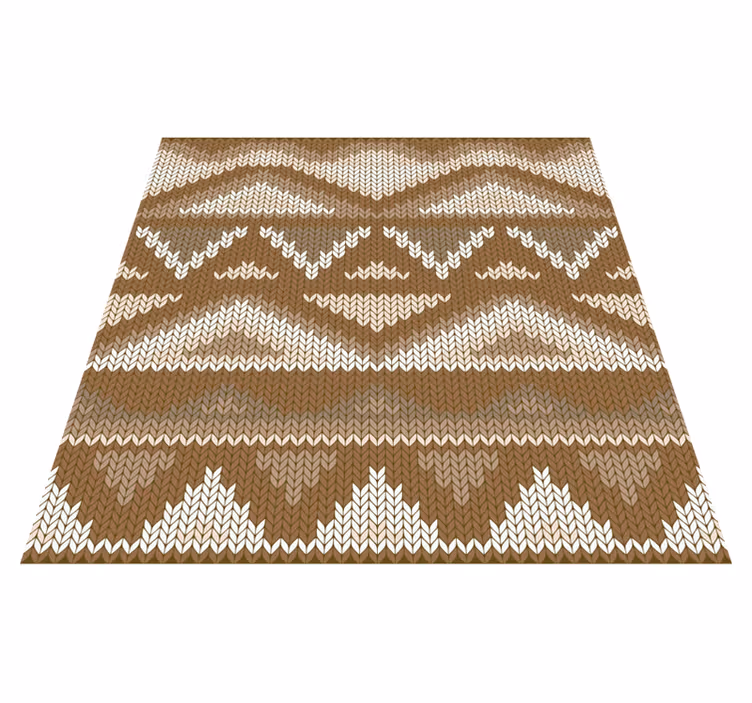 Tapis vinyle éthnique motif tricoté - TenStickers