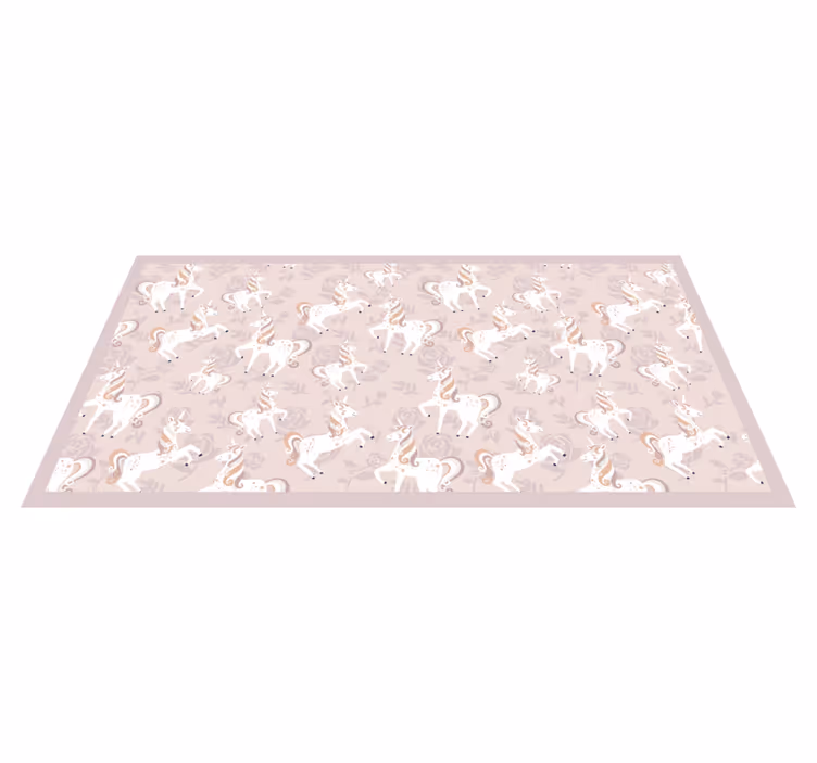 Tapis vinyle pour enfants paysage de rêve de licorne - TenStickers