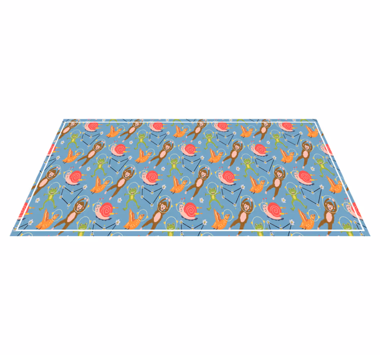 Tapis vinyle autres tapis créatures spatiales colorées - TenStickers