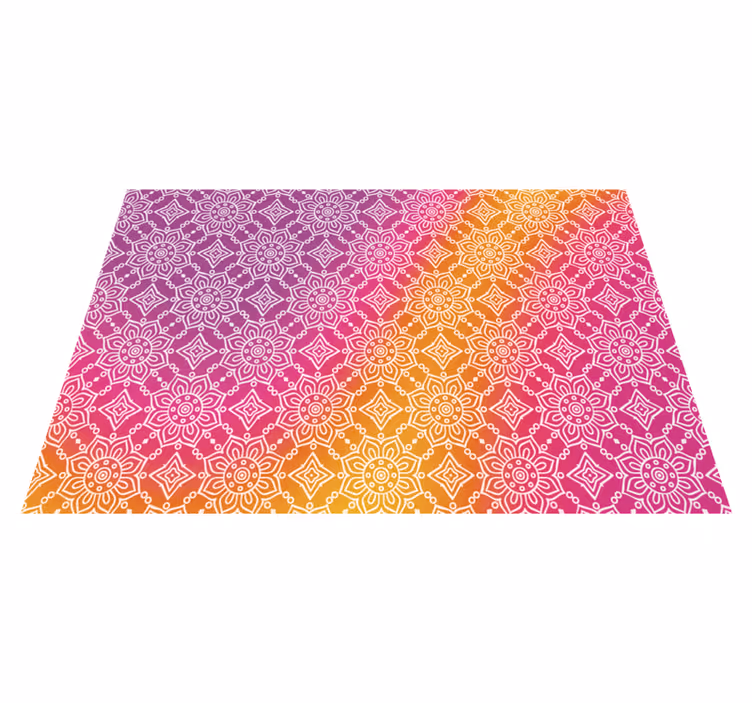 Tapis vinyle mandala dégradé élégant - TenStickers