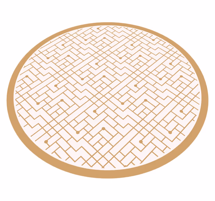 Tapis vinyle géométrique élément doré élégant - TenStickers