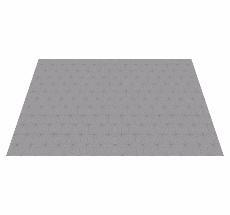 Tapis vinyle carreaux de ciment motif géométrique gris - TenStickers
