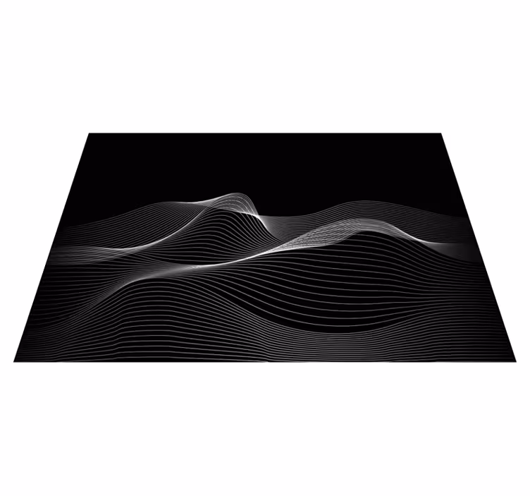 Tapis vinyle moderne motifs de lignes fluides - TenStickers