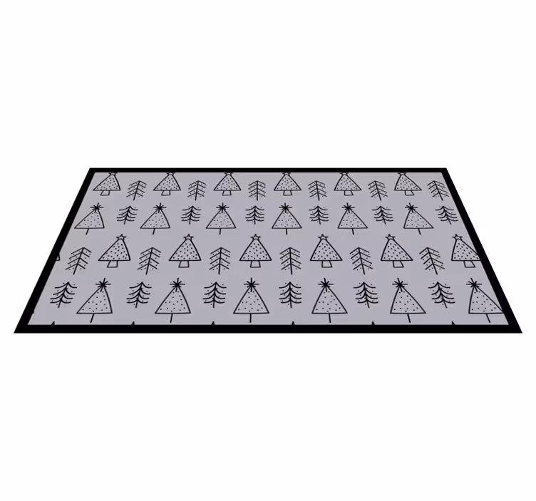 Tapis vinyle noël motif d'arbre festif - TenStickers