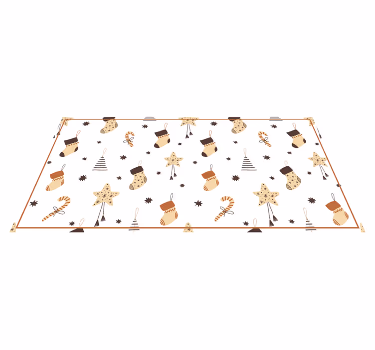 Tapis vinyle noël célébrations des fêtes blanches - TenStickers