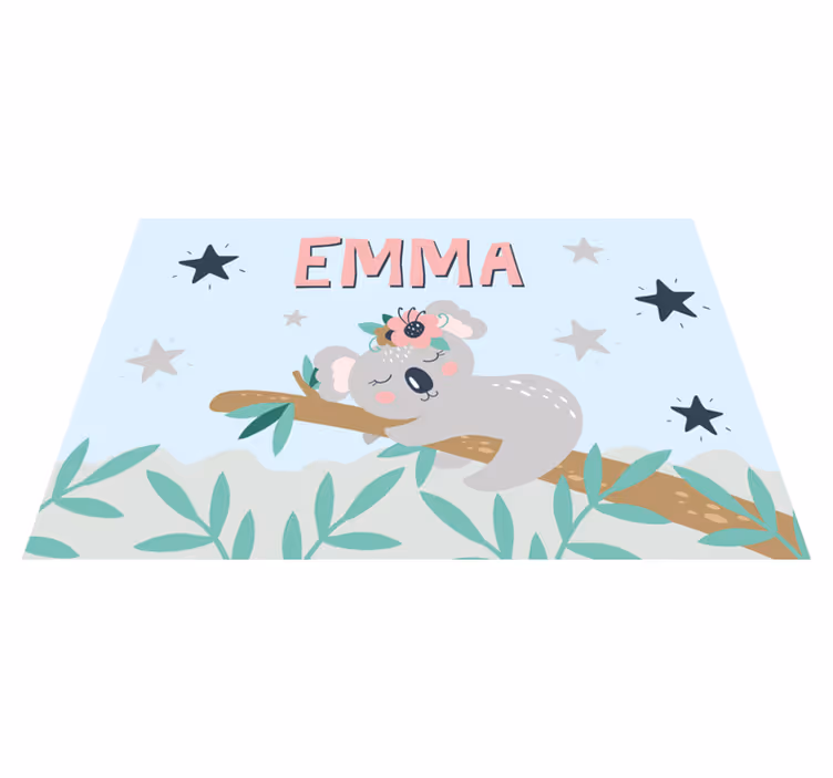 Tapis vinyle personnalisé nuit des koalas - TenStickers