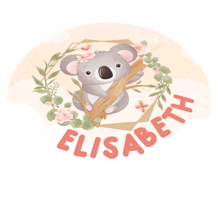 Tapis vinyle personnalisé art de koala adorable - TenStickers