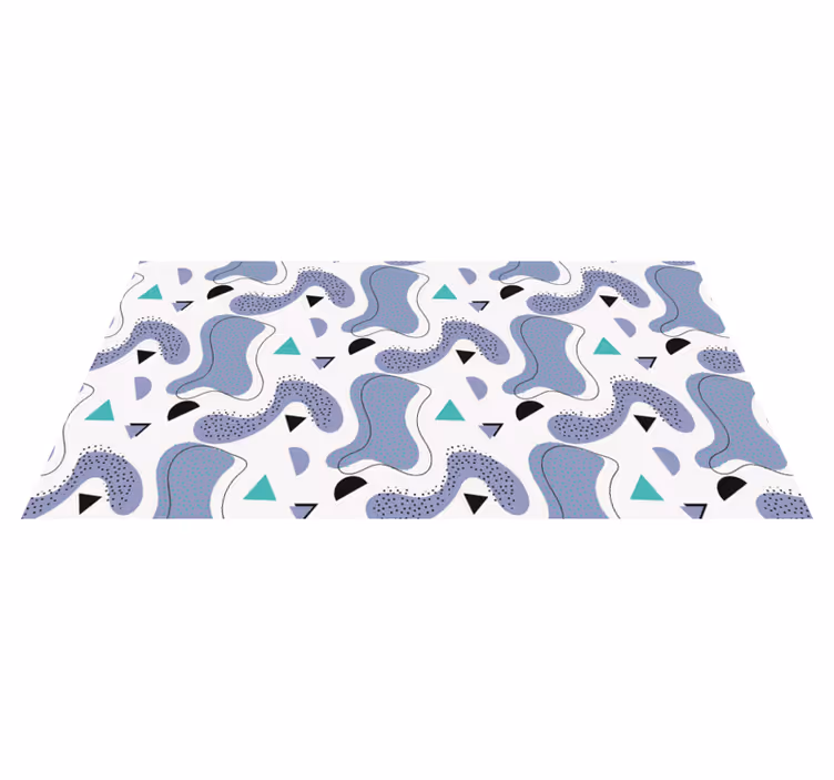 Tapis vinyle minimaliste motif de formes abstraites - TenStickers