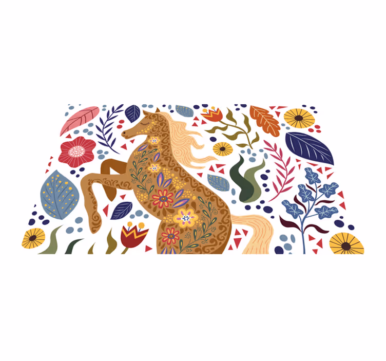 Tapis vinyle animal œuvre d'art cheval majestueux - TenStickers