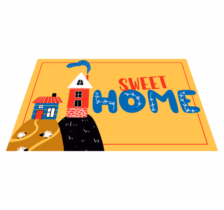 Tapis vinyle entrée douce maison - TenStickers