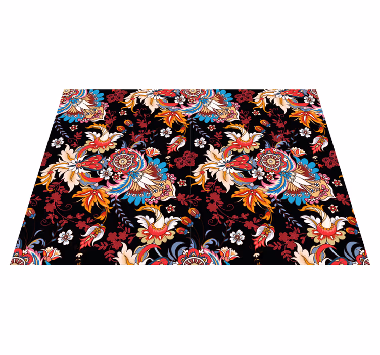Tapis vinyle mandala inspiration botanique - TenStickers