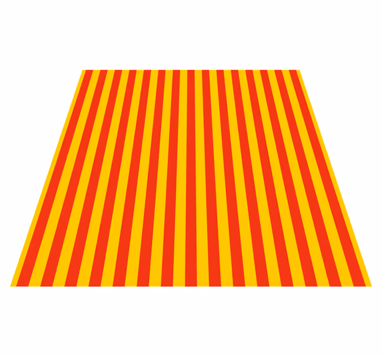 Tapis vinyle rayures vertical rouge et jaune - TenStickers
