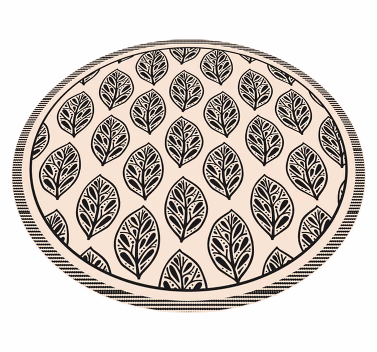 Tapis vinyle nature motif de feuille - TenStickers
