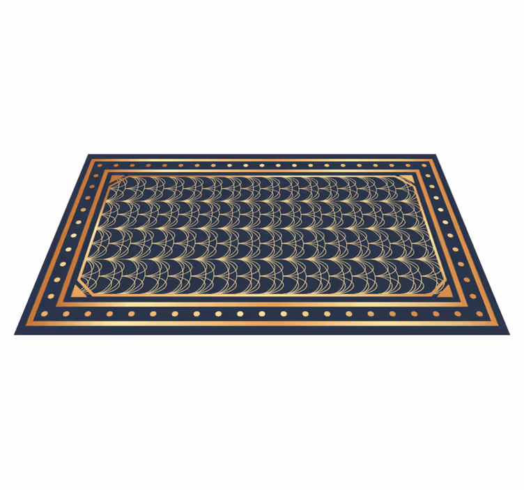 Tapis vinyle géométrique motifs de vagues élégants - TenStickers