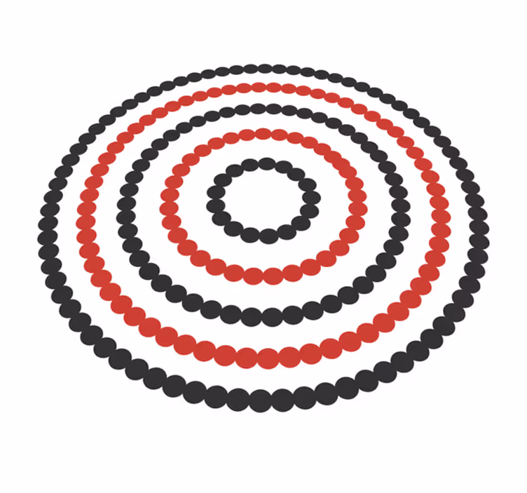 Tapis vinyle géométrique motif à points en spirale - TenStickers