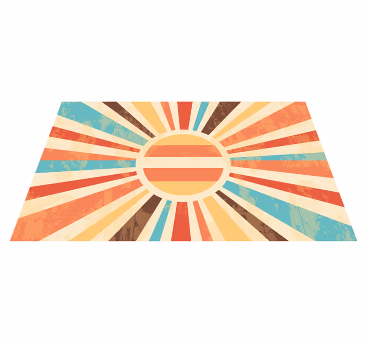 Tapis vinyle vintage Éclat de couleurs au lever du soleil - TenStickers