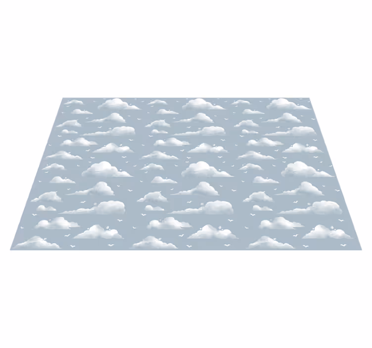 Tapis vinyle chambre bébé motif de ciel nuageux - TenStickers